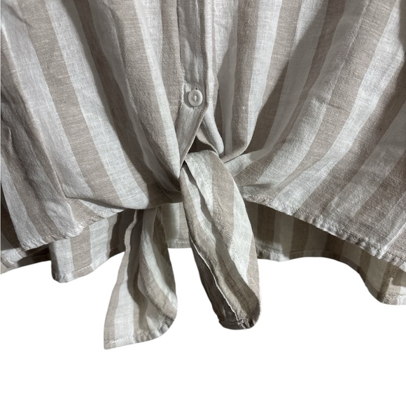 beachlunchlounge Linen Blend Cap Sleeve Top - Picture 4 of 4